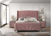 Salonia Pink Velvet Queen Bed Model BD01183Q By ACME Furniture